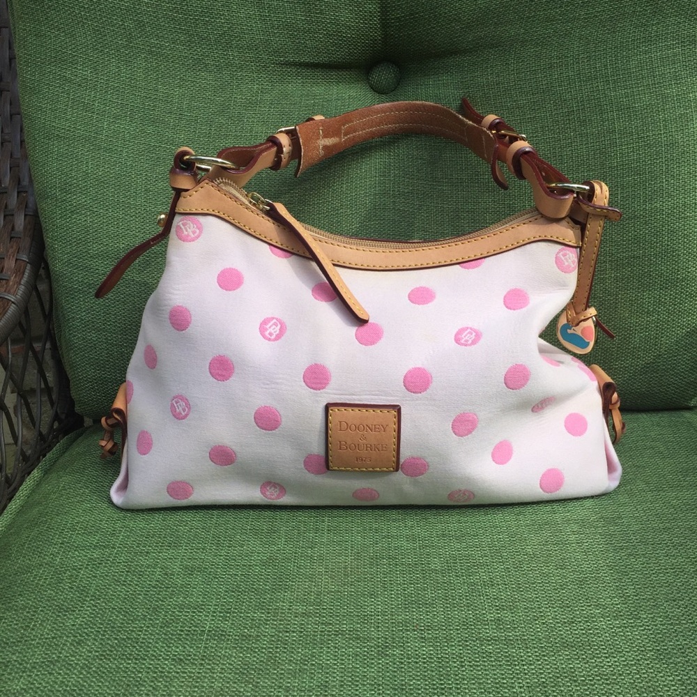Dooney & Burke small pink East/West Slouch bag.